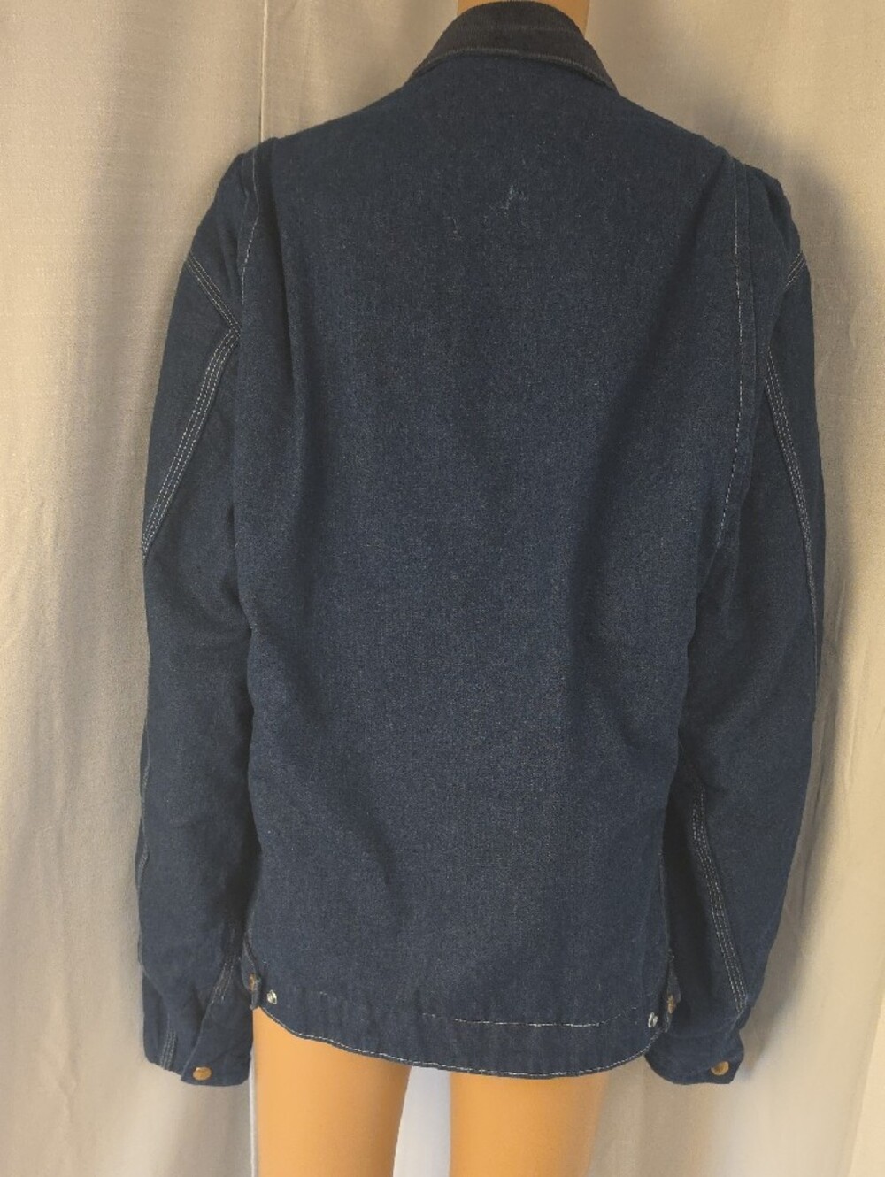 Vintage Carhartt Blue Denim 100% Cotton Detroit Jacket with Red Lining Size 40T - Picture 8 of 16